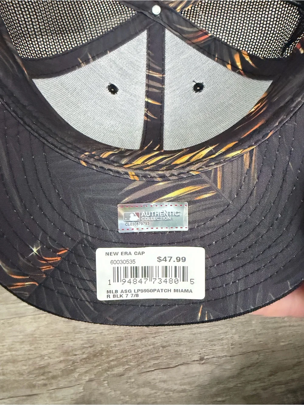 New Era Miami Marlins 2022 MLB ALL-STAR GAME Black Fitted Hat, size 7 7/8 NWT